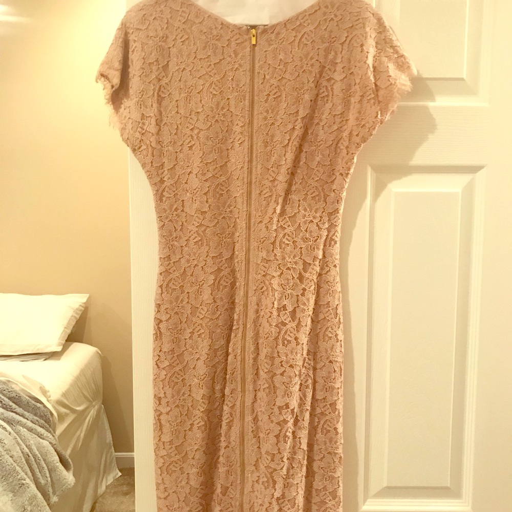 Diane Von  Furstenberg beige/nude lace dress.